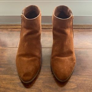 Brown Express Booties for Sale - worn 2x gold zipper